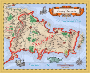 Narsaria in Mercator style