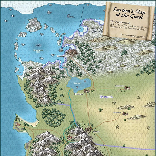 Larissa's Map of the Coast by Royal Wood Maps