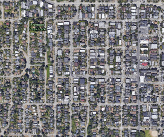 A grid-like street network in Seattle