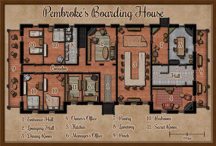 Pembroke's Boarding House Level 1